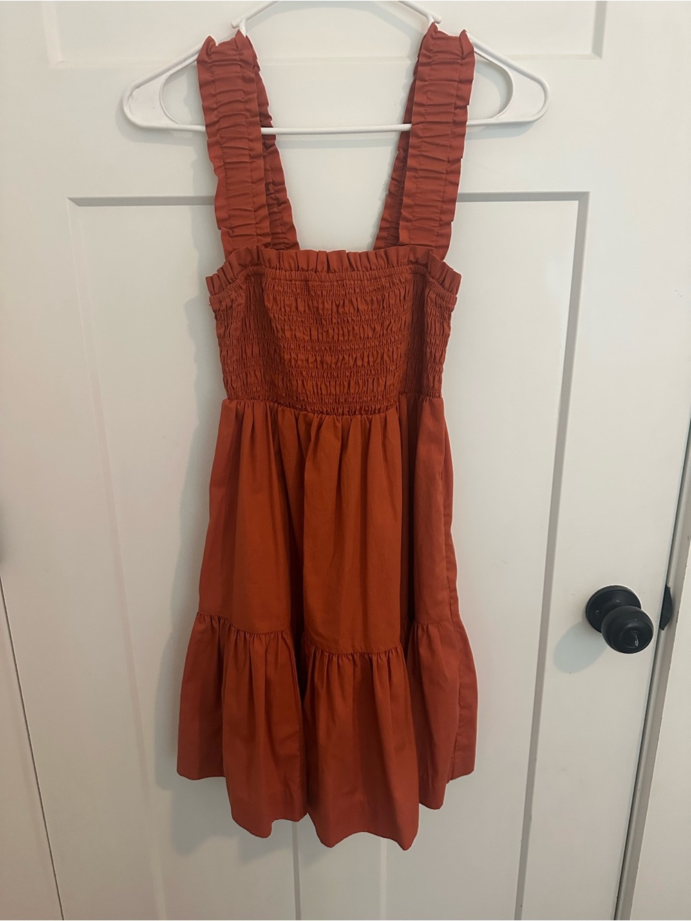 Abercrombie & Fitch Ruffled Strap Rust Sundress